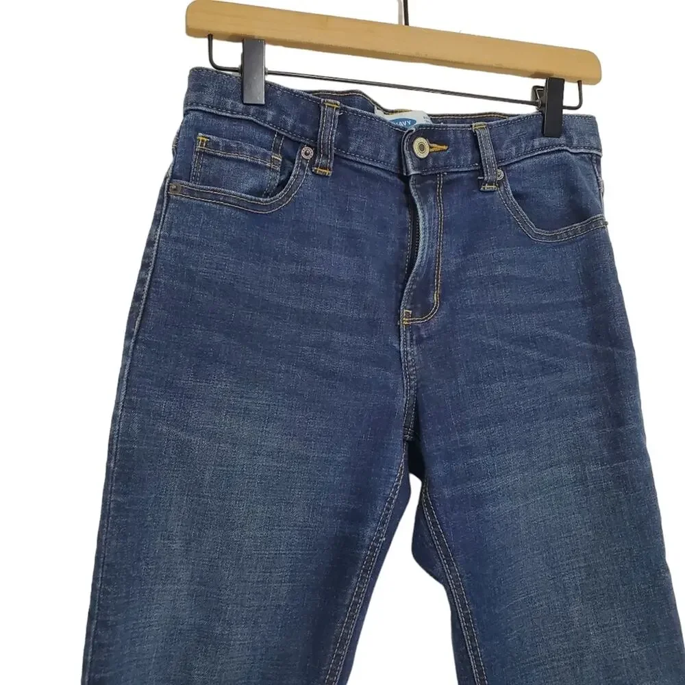 Old Navy | Relaxed Slim Adjustable Waist Boy's Dark Denim Jeans